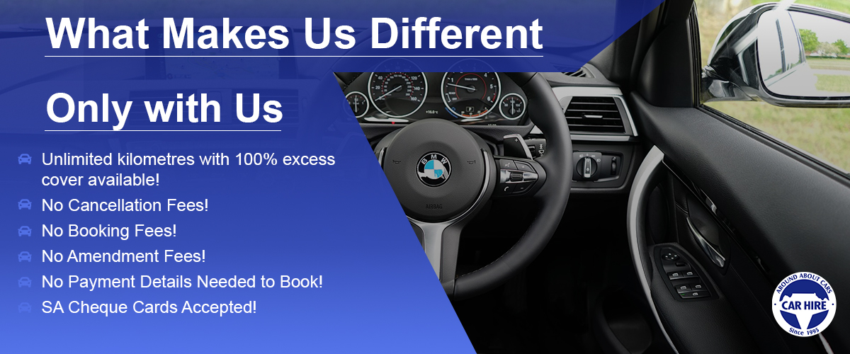 Unlimited Mileage Rental Car & Debit Card Car Hire in South Africa